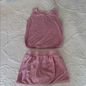 Minnow terry cloth Sleeveless Top and Skirt Set